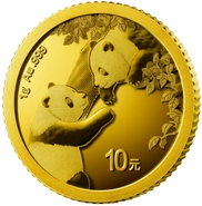 Moneda Panda Chino de Oro de 1 g 2023