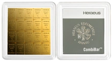 Lingote CombiBar de 20 x 1 g de Oro Heraeus