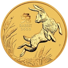 Moneda Oro 1/4 oz Perth Mint 2023 Año del Conejo