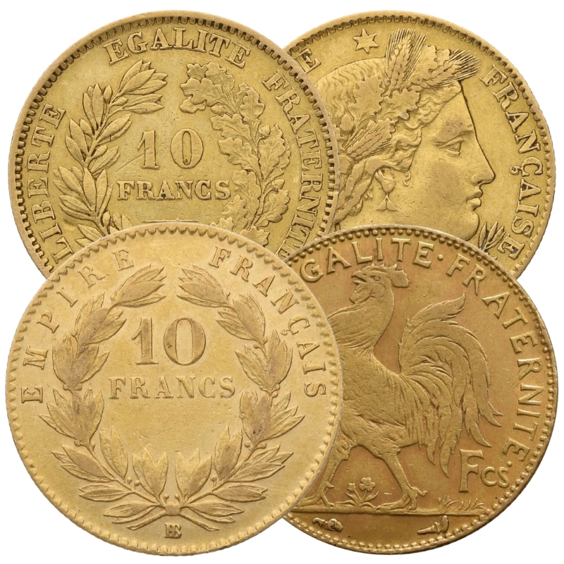 Moneda 10 Francos Franceses de Oro (de Nuestra Elección)