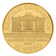 Moneda Filarmónica Viena de Oro de 1/10 oz 2022