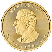Maple Leaf Canadiense de 1 oz de Oro 2024