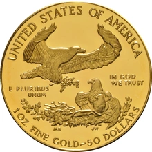 Moneda American Eagle de Oro de 1 oz Proof 1986