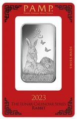 Lingote de Plata de 1 oz PAMP Año del Conejo 2023