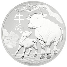 Perth Mint 1kg de Plata - 2021 Año del Buey
