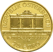 Moneda Filarmónica Viena de Oro de 1/4 oz 2017