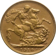 Soberano de Oro 1910 - Eduardo VII (P)