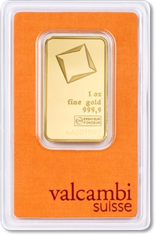Lingote Valcambi de 1oz de Oro