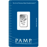 Lingote de Plata de 2,5 g PAMP Rosa