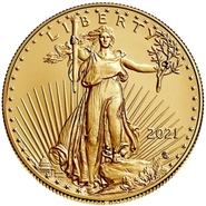 Moneda American Eagle de Oro de 1 oz 2021 Tipo 2