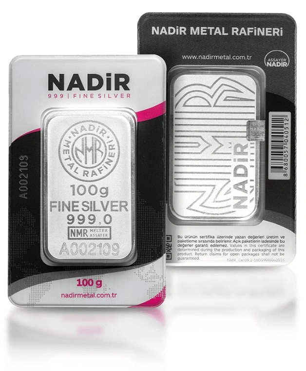 Lingote de Plata de 100 g Nadir