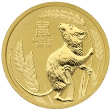 Perth Mint 1/4oz de Oro - 2020 Año del Ratón en Caja Regalo