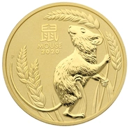 Moneda Perth Mint Calendario Lunar de Oro de 1 oz 2020 Año del Ratón