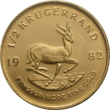 Moneda Krugerrand de 1/2 oz de Oro 1982