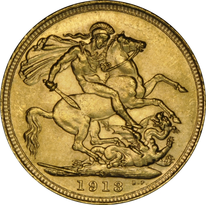 Moneda Soberano de Oro Jorge V 1913 (S)