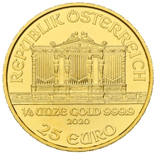 Moneda Filarmónica Viena de Oro de 1/4 oz 2020