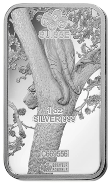 Lingote de Plata de 1 oz PAMP Año del Tigre 2022