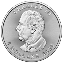 Maple Leaf Canadiense de 1 oz de Plata 2025
