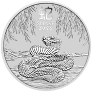 Moneda Perth Mint Calendario Lunar de Plata de 1/2 oz 2025 Año de la Serpiente