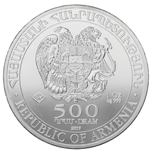 Moneda Arca de Noé Armenia de Plata de 1 oz 2019
