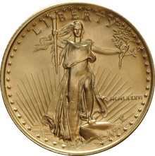 Águila Estadounidense de 1/4oz de Oro 1986