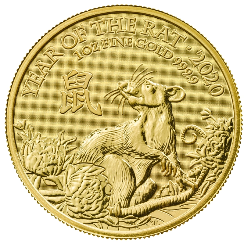 Royal Mint 1 oz de Oro - 2020 Año de la Rata