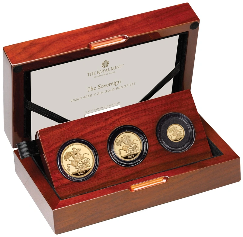 2026 Sovereign Three Coin Gold Proof Set Boxed