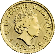 Moneda Britannia de Oro de 1/10 oz 2019