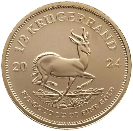 Moneda Krugerrand de 1/2 oz de Oro 2024