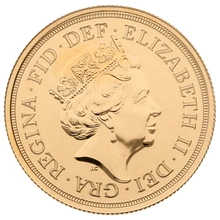 Soberano con Quinto retrato de Isabel II en Cajita de Regalo