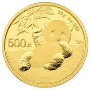 Moneda Panda Chino de Oro de 30 g 2020