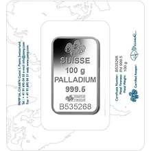 Lingote de Paladio de 100 g PAMP