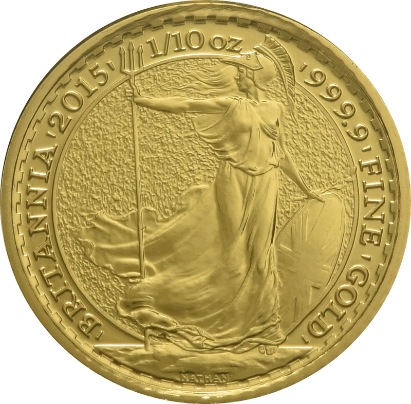 Moneda Britannia de Oro de 1/4 oz 2015