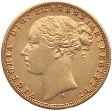 Moneda Soberano de Oro Victoria Joven