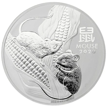 Moneda Perth Mint Calendario Lunar de Plata de 1 kg 2020 Año del Ratón