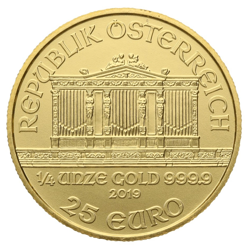 Moneda Filarmónica Viena de Oro de 1/4 oz 2019