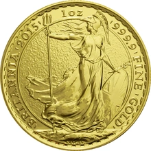 Moneda Britannia de Oro de 1 oz 2015