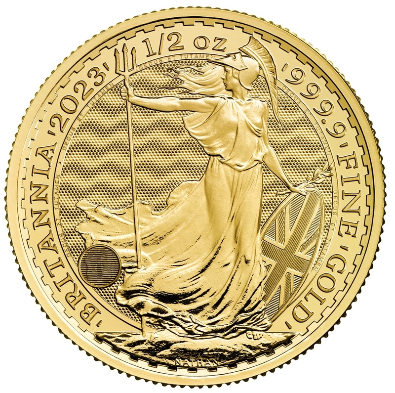 Moneda Britannia de Oro de 1/2 onza 2023 Carlos III