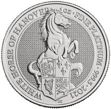 Moneda Bestias de la Reina de Platino Caballo blanco de Hannover 2021