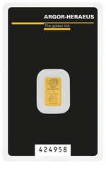 Lingote de Oro de 1 g Argor-Heraeus