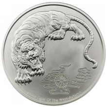 Tigre Banco 1 oz Plata - Serie "Cuatro Guardianes"