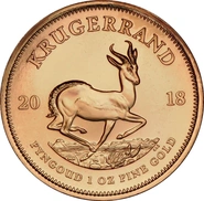 Moneda Krugerrand de 1 oz de Oro 2018