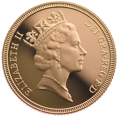 Moneda Soberano de Oro Isabel II Tercer Retrato
