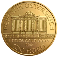 Moneda Filarmónica Viena de Oro de 1 oz 2013
