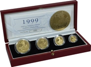 Juego de 4 Britannias Proof 1999 (en Caja Original)