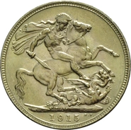Moneda Soberano de Oro 1915 Jorge V (M)
