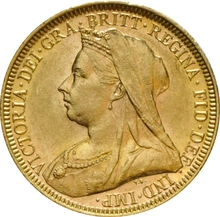 Moneda Soberano de Oro Victoria Velada en Cajita de Regalo