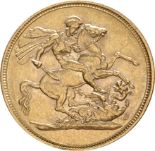 Moneda Soberano de Oro Victoria Joven
