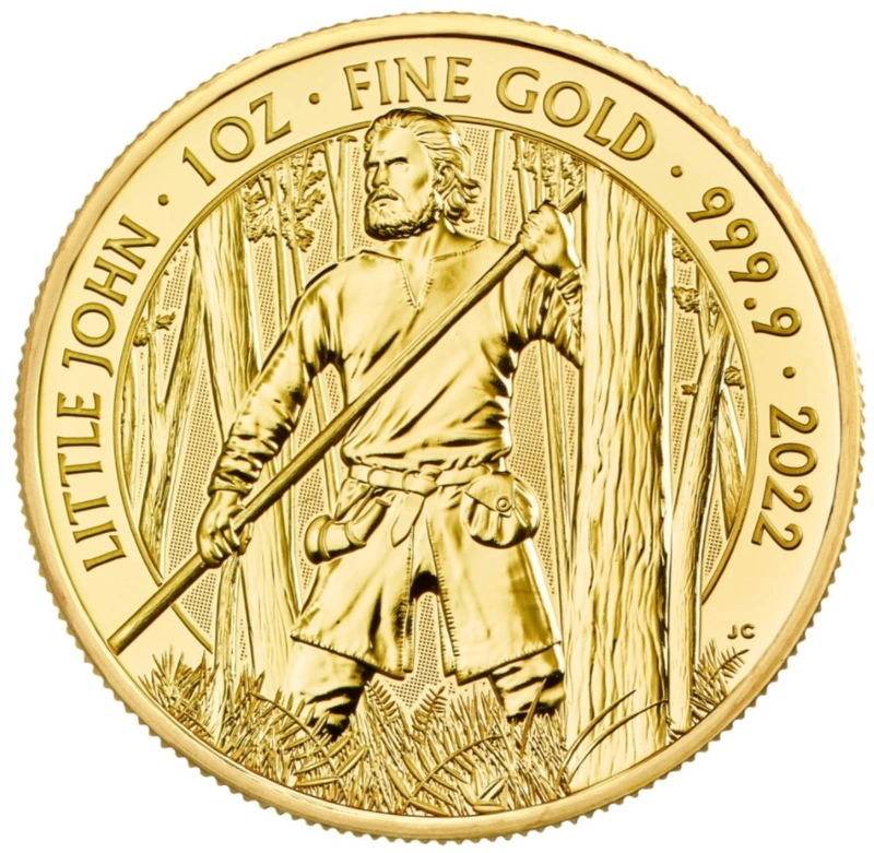 Moneda Mitos y Leyendas Little John de Oro de 1 oz 2022