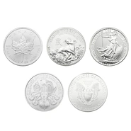 Juego de Monedas de Plata de 1 oz 2020: Águila, Maple Leaf, Britannia, Filarmónica y Año de la Rata